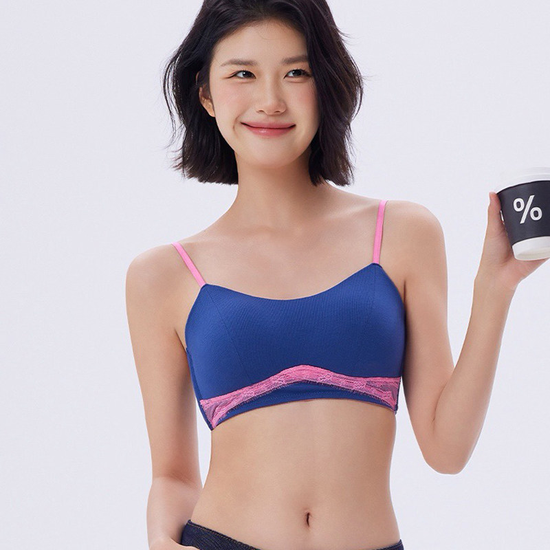 蚕丝养护二排扣文胸聚拢美背内衣