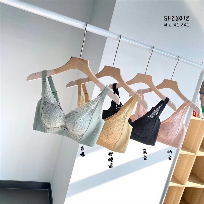 古妃28412新款调整型收副乳V型纳米棉健康养护文胸女无钢圈聚拢