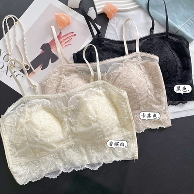 蕾丝防走光美背内搭抹胸吊带文胸