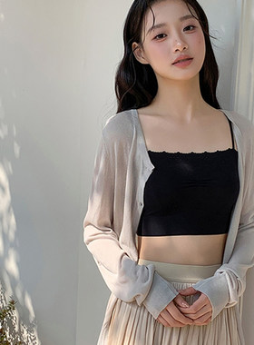 细肩带碎花边美背显瘦百搭小吊带
