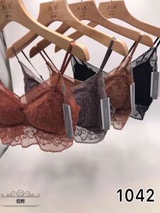 爱眸1042新品欧货蕾丝吊带美背裹胸聚拢性感无痕舒适内衣文胸抹胸
