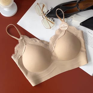 惠芝欣2629女士蕾丝边粉底液内衣小胸聚拢掌托固定杯美背抹胸裹胸