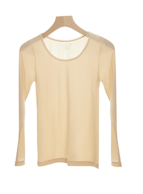 古妃54801养肤面膜衣超薄恒温圆领打底秋衣内搭单件上衣女肌底衣