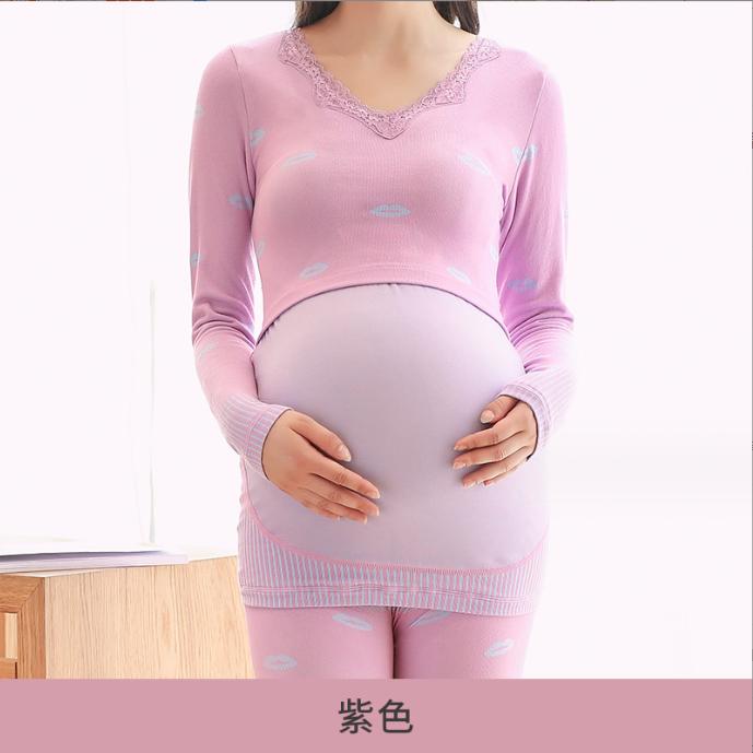 清仓孕妇秋衣裤套装产后哺乳喂奶衣月子服修身美体哺乳套装打底衫