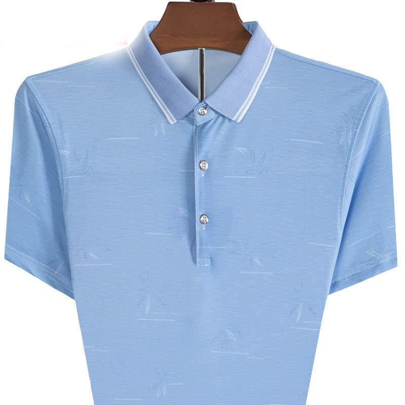 2020 Business Casual POLO man mulberry silk stripe Borneol Solid Korean Edition T-shirtin the Men's clothing, T-shirt  category - from Buy2taobao.com to provide professional Taobao agent buy service