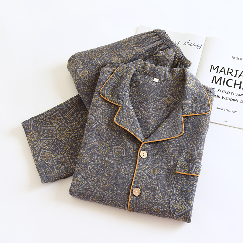 无印风家居服套装复古纯棉睡衣