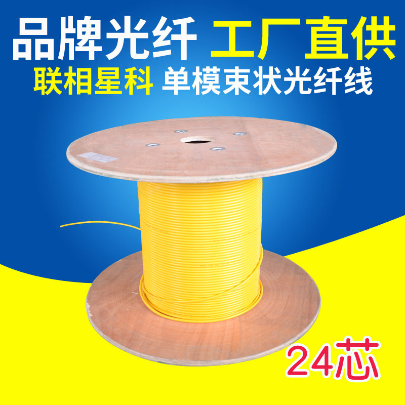 光缆束状软光纤光缆gjfjv-24b1带线标光纤熔接线9/125μm护套光纤束