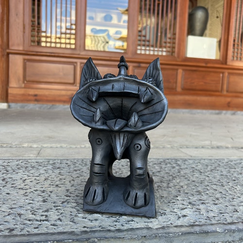 董月畅剑川黑陶大号瓦猫非遗手工
