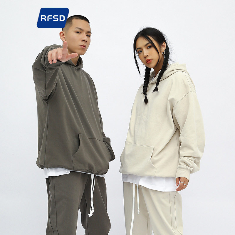 |2024秋冬新款420g毛圈潮牌街头纯色宽松连帽男士卫衣,男装,卫衣,淘宝优惠券,粉丝福利购,淘宝优惠卷