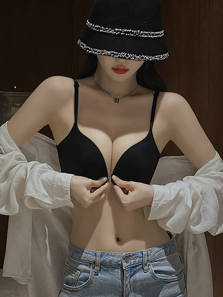 前扣内衣聚拢小胸薄款夏季性感