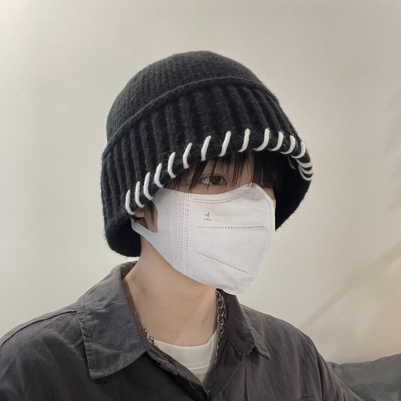 秋冬季保暖针织帽子男冬季