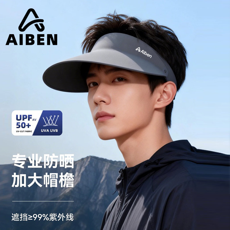 防晒空顶帽男新款夏季防紫外遮阳图片