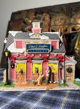 南麓市集美国Lemax复古陶瓷乡村田园花园小屋别墅建筑摆件烛台