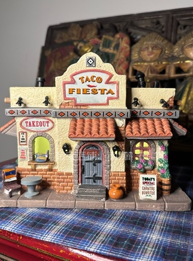 南麓市集美国Lemax复古陶瓷乡村田园花园小屋别墅建筑摆件烛台