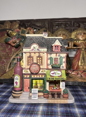 lemax美式酒吧中古发光陶瓷屋别墅小房子酒吧咖啡店小众软装摆件