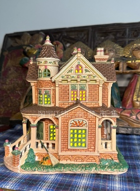 lemax美式乡村田园陶瓷发光北欧小屋别墅房子咖啡店复古软装