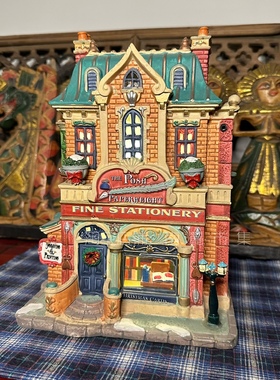 南麓市集出口欧美Lemax中古建筑陶瓷发光小屋复古vintage小众装饰