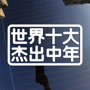 世界十大杰出中年汽车个性创意车门车尾玻璃装饰贴纸反光防水车贴