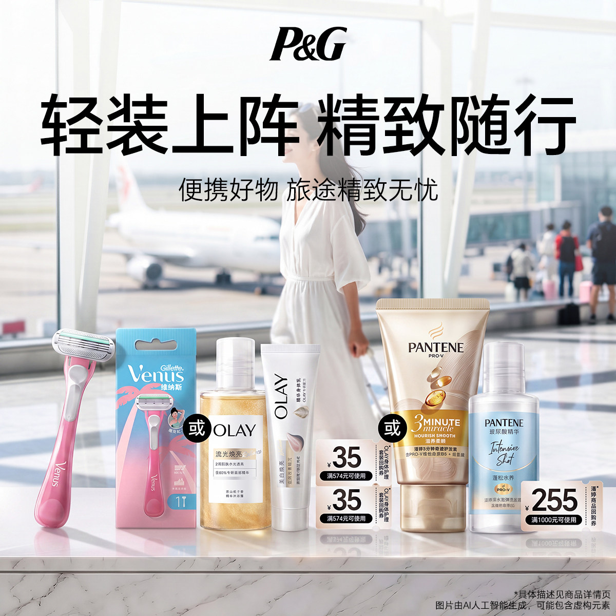 【轻装上阵 精致随行】olay玉兰油潘婷吉列便携好物套组