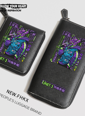 EVA周边01初号机日系青少年男士学生多功能钱包卡包潮牌大容量