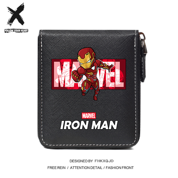 钱包漫威周边钢铁侠复联神盾