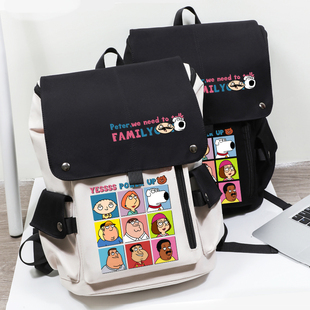 family guy恶搞之家美漫周边饺子布莱恩学生书包背包大容量双肩包