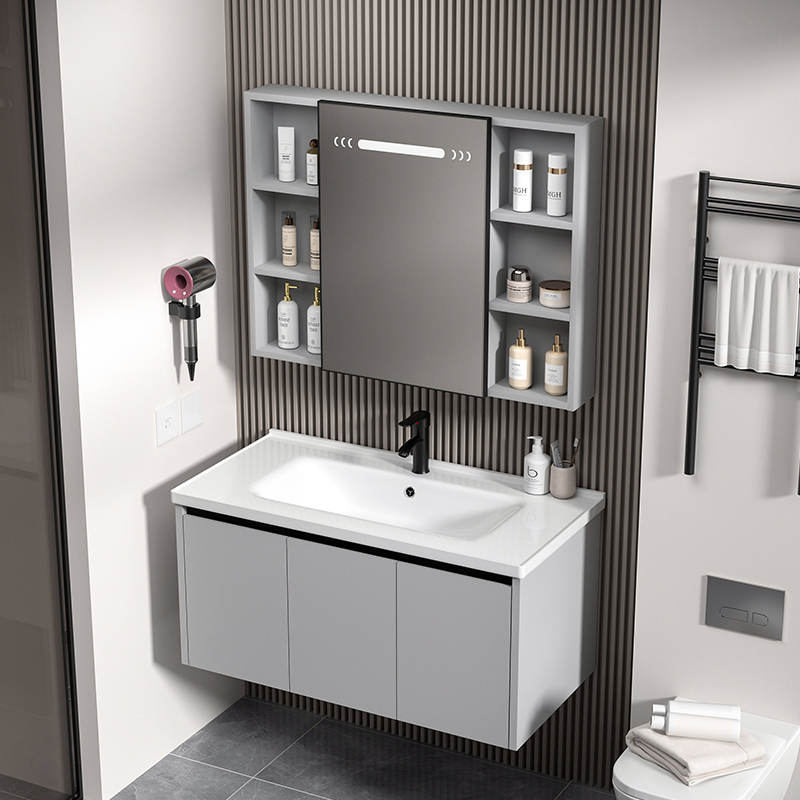 太空铝浴室柜组合卫生间洗脸盆小户型家用洗漱台厕所洗手盆