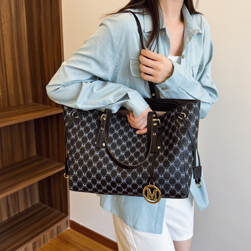 轻奢复古大包包女2025新款百搭质感单肩包可放文件电脑上班通勤包