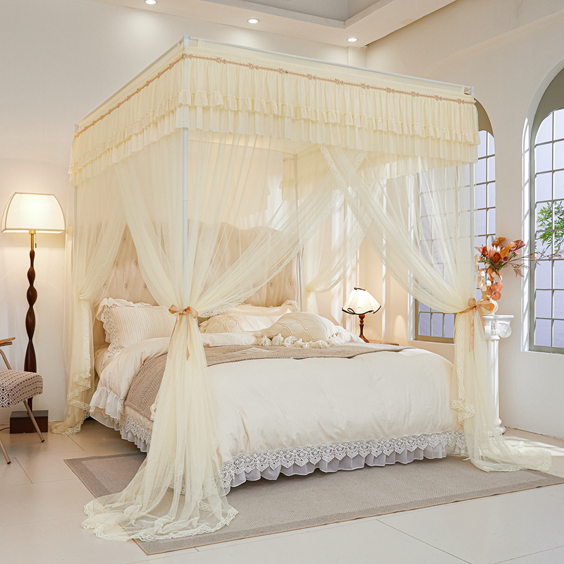 加粗加厚支架落地三开门蚊帐