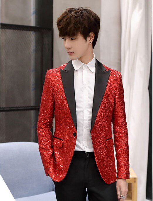 外贸西服外套男士休闲西装修身夜店宴会主持演出服107-5900-P165,男装西服套装,星座112C