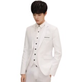 平驳领西装套装新郎伴郎礼服商务（X11西装+裤子）107-TZ12-P38，男装西服套装，星座112C