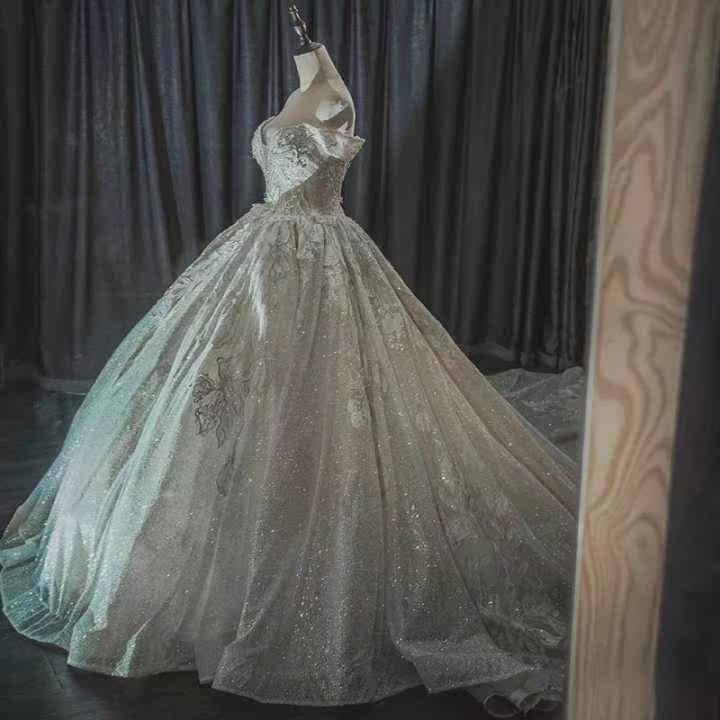 新娘一字肩重工出租主婚纱礼服2018拖尾公主星空奢华森系租赁新款|ruв категории Женская одежда, Cвадебные платья, свадебное платье - от Buy2taobao.com для оказания профессиональной услуги покупки агента Taobao