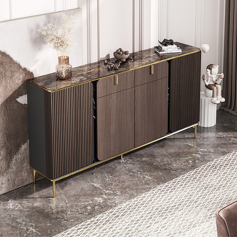 轻奢新中式餐柜置物柜家用岩板玄关柜收纳柜2025新款客厅茶水柜,住宅家具,餐边柜,淘宝优惠券,粉丝福利购,淘宝优惠卷