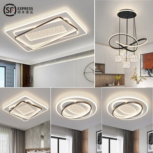 新款 大灯房间主卧室灯中山灯具客厅灯现代简约大气led吸顶灯护眼
