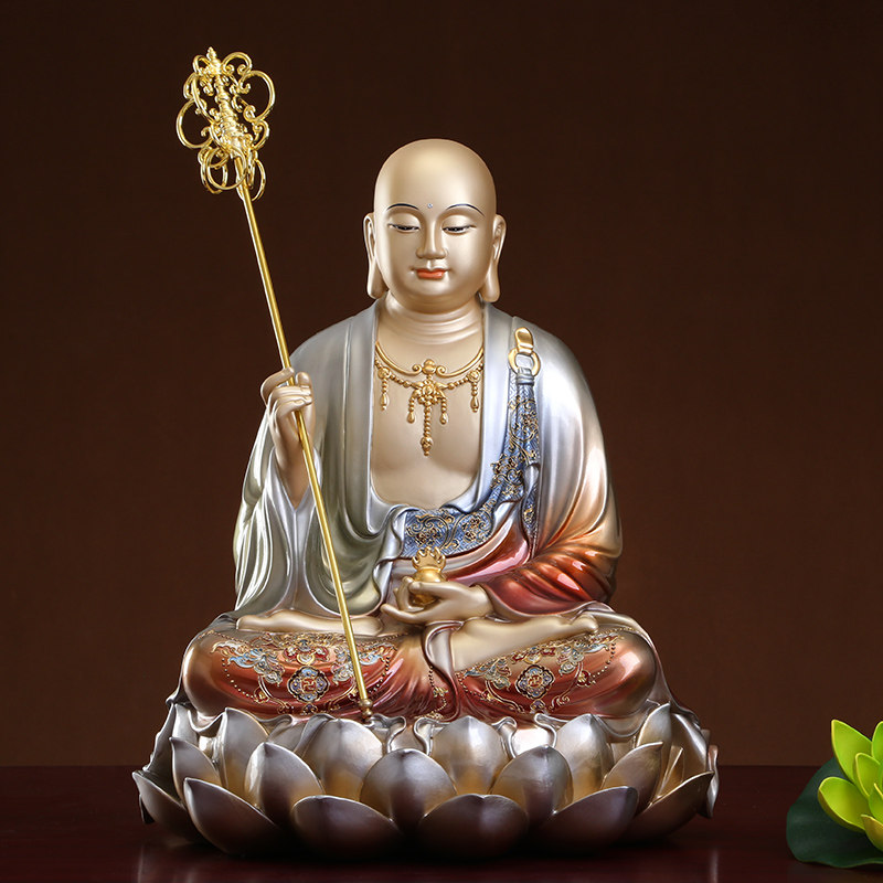中式风掐丝珐琅地藏王菩萨佛像