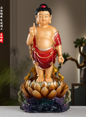 新款纯铜金尊太子佛佛像浴佛摆件