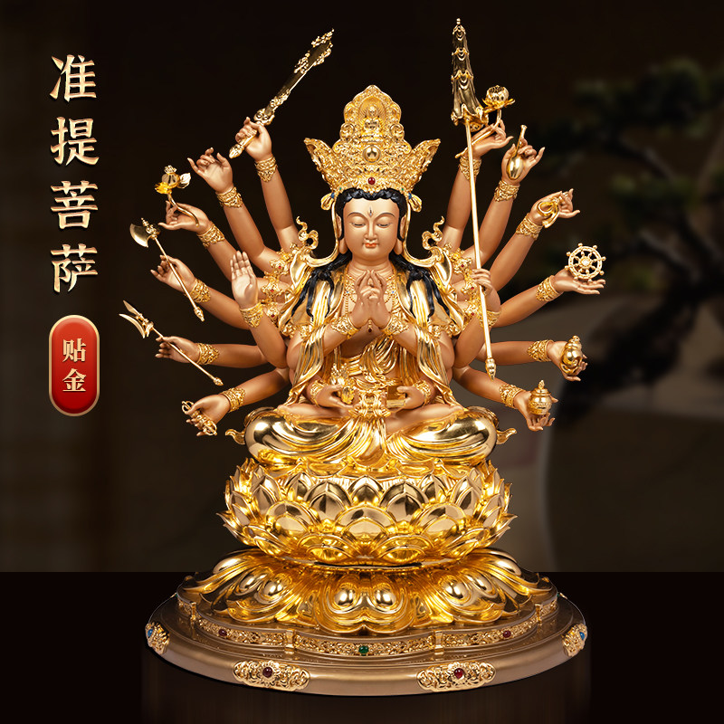 圆通铜供奉中式佛堂准提佛母