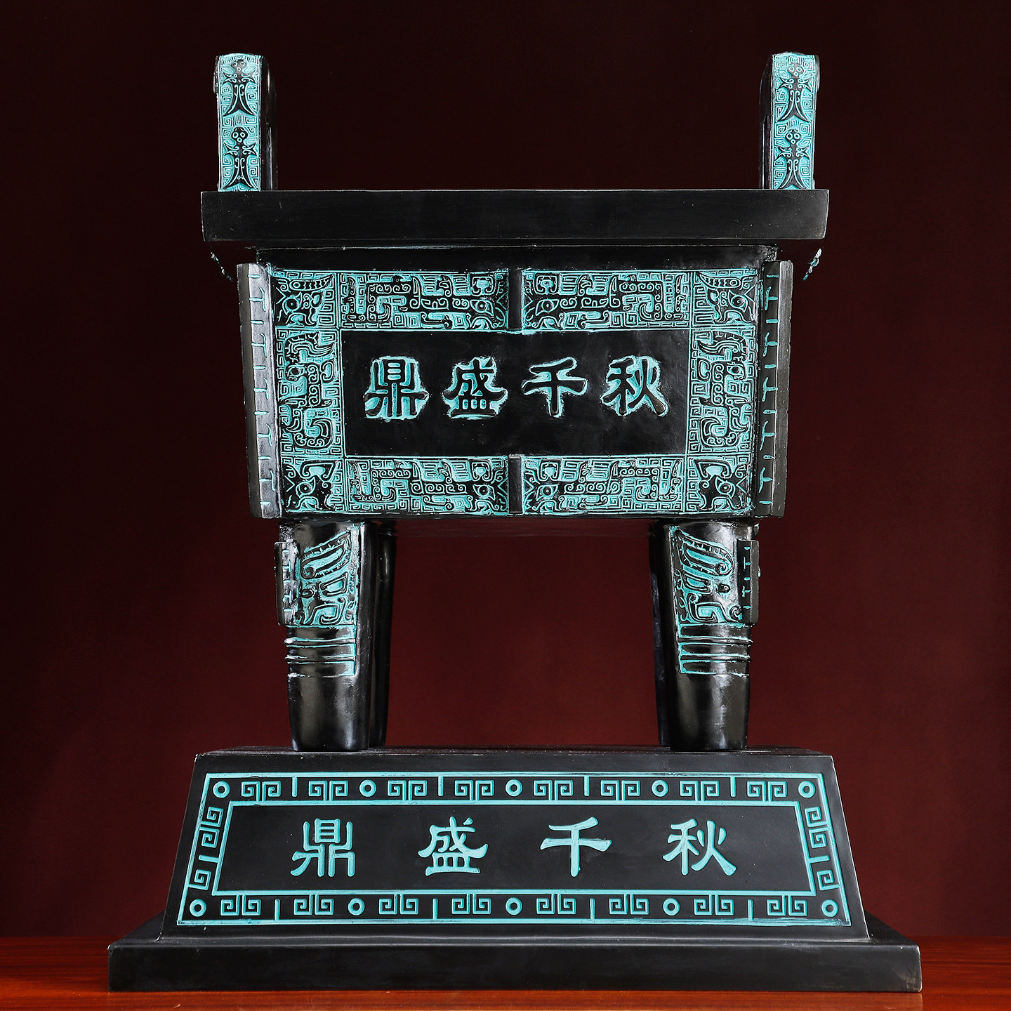 黄铜司母戊方鼎摆件仿古青铜鼎