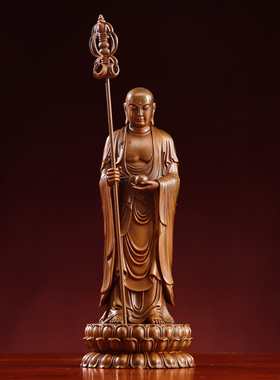 吉祥缘紫铜九华山地藏王铜像