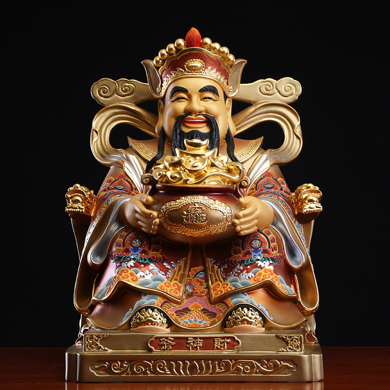 纯铜供奉招财财神爷佛像摆件店铺
