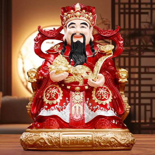 纯铜如意财神爷佛像公司招财摆件