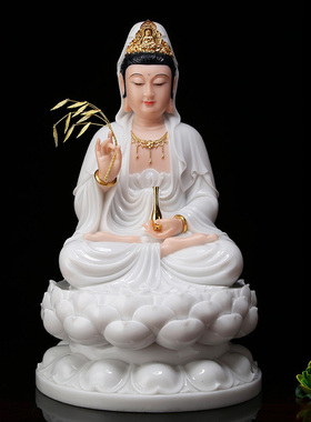 汉白玉佛菩萨南海观音佛像摆件