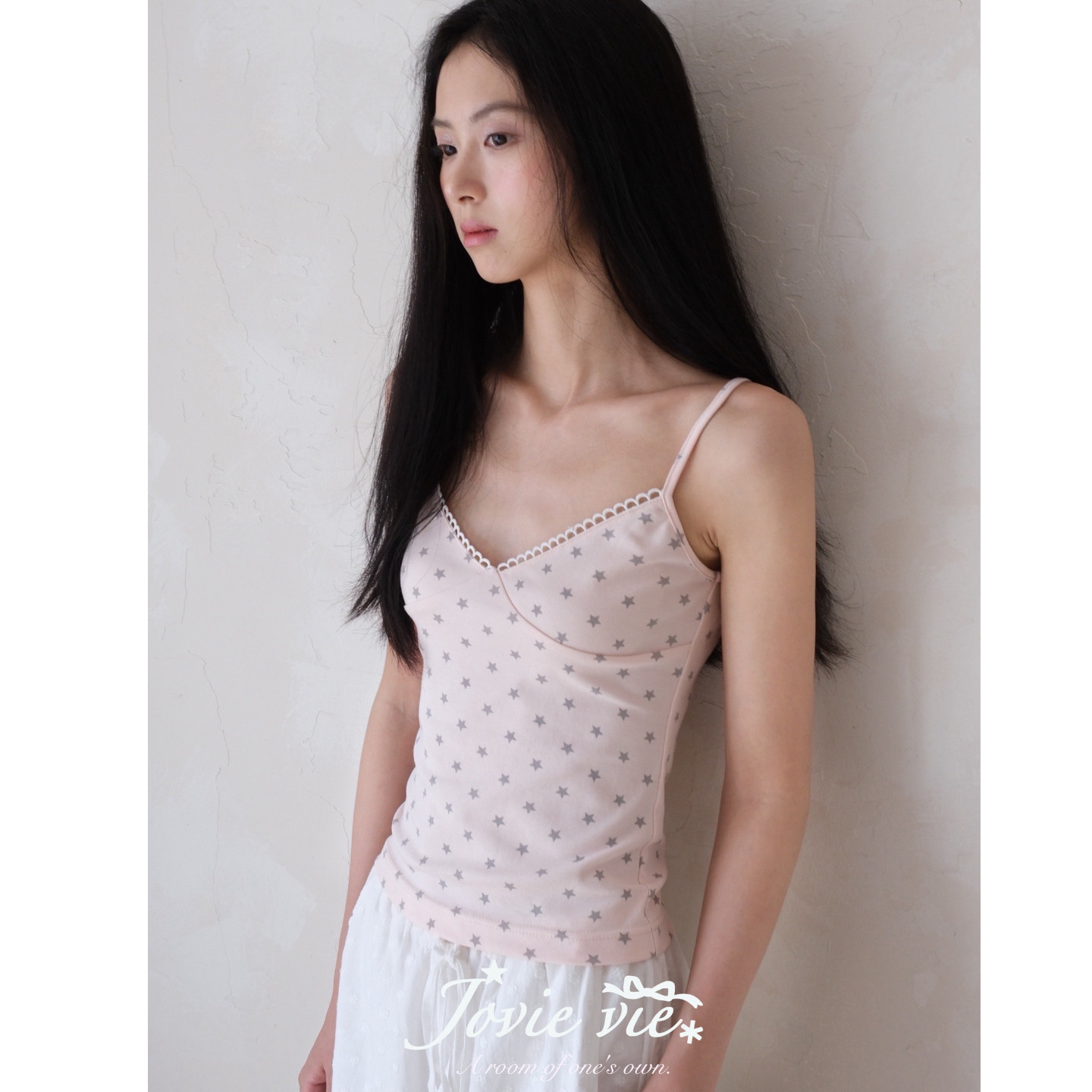 法式复古少女感纯棉背心吊带