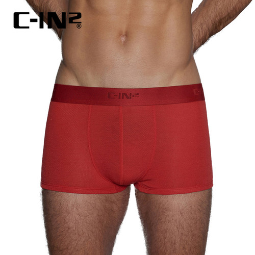 C-IN2新品男士内裤小网眼性感轻薄U凸低腰性感平角裤4623PB