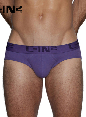 C-IN2内裤男精梳棉吸汗舒适简约U凸低腰性感三角裤4013TY