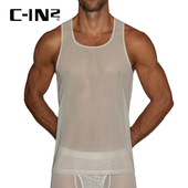 网纱透气镂空宽松打底背心 背心速干薄款 男士 5706FA IN2新品