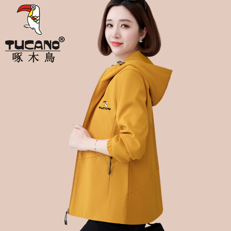 啄木鸟春秋短外套女2025新款时尚减龄中年妈妈装夹克休闲百搭上衣