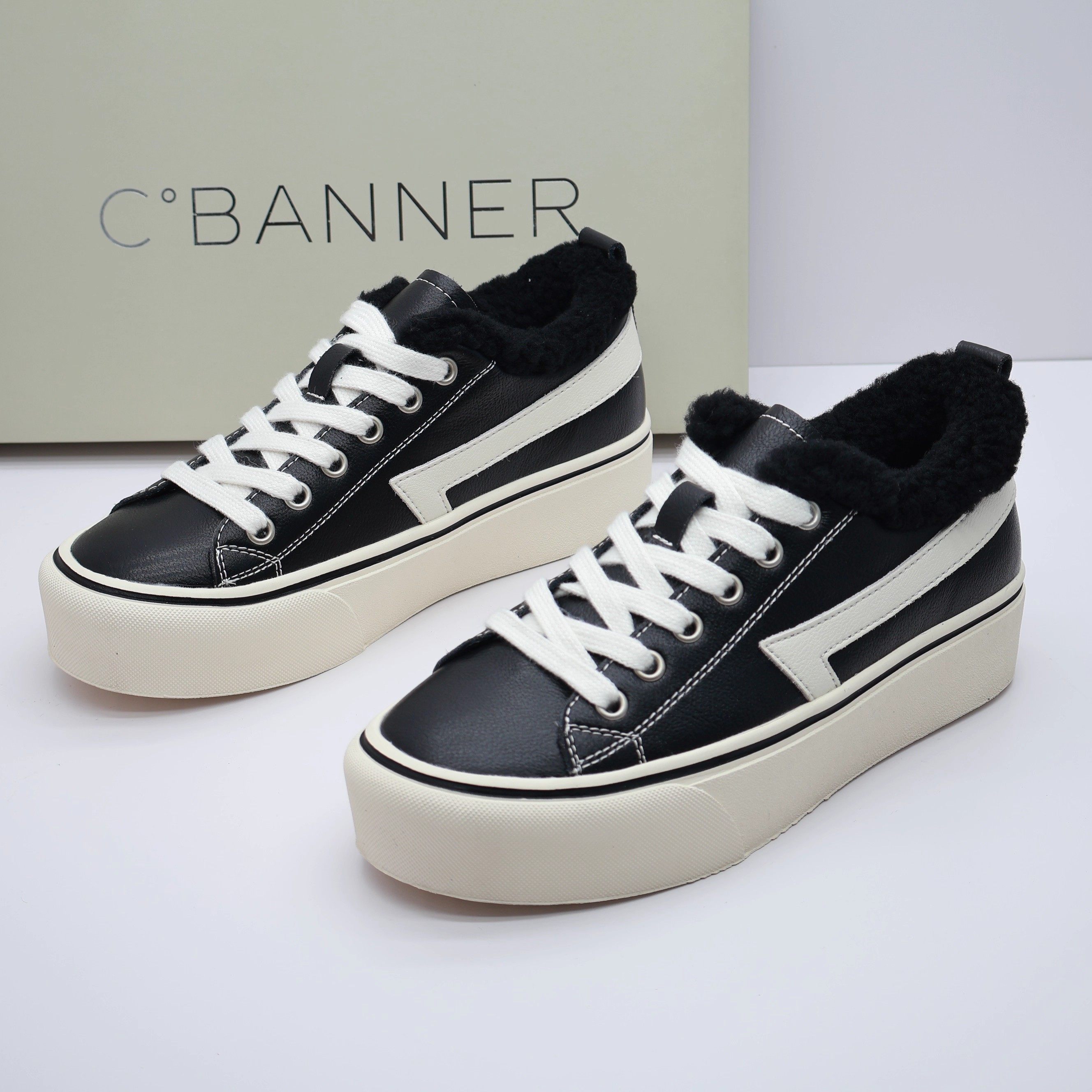 商场品牌断码春秋季羊毛休闲拼色系带厚底板鞋时尚百搭舒适女单鞋,女鞋,时尚休闲鞋,淘宝优惠券,粉丝福利购,淘宝优惠卷