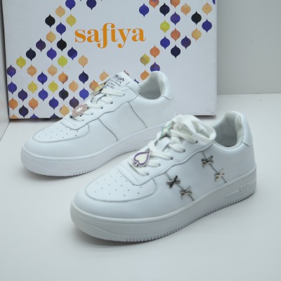 Safiya/索菲娅撤柜断码春季厚底休闲板鞋百搭系带运动小白鞋女潮