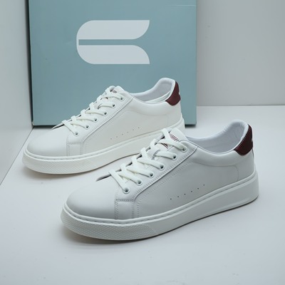 comedy/康莉撤柜断码秋季真皮圆头厚底男士休闲运动鞋时尚小白鞋
